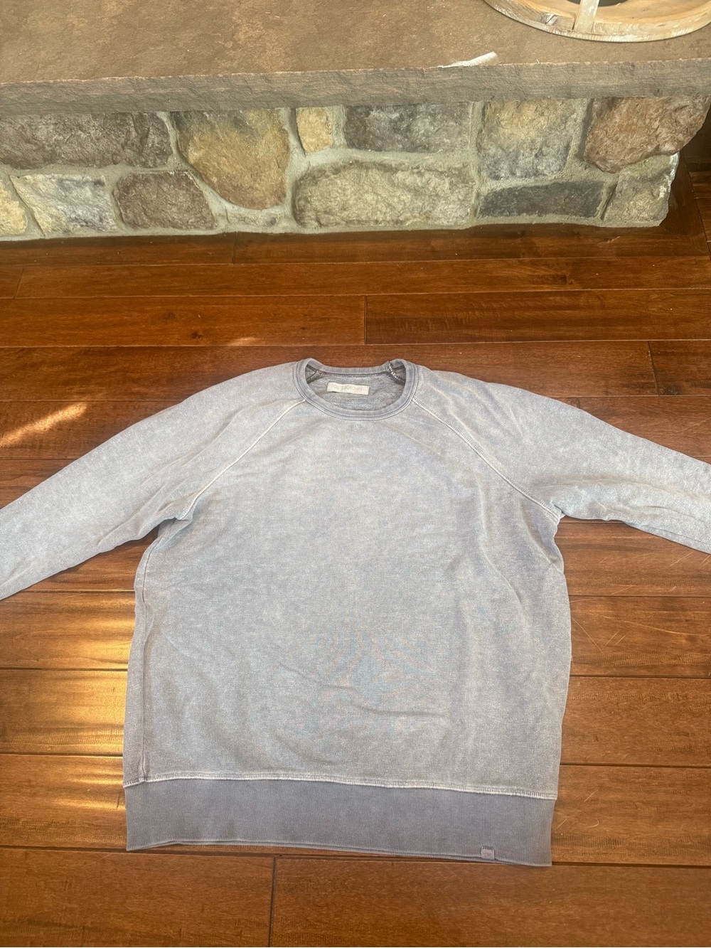 Outerknown Men's Washed Light Blue Crewneck Sweatshirt